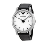 Emporio Armani Luigi White Dial Black Leather Strap Watch for Men - AR1694 Authentic Buy Shop Now