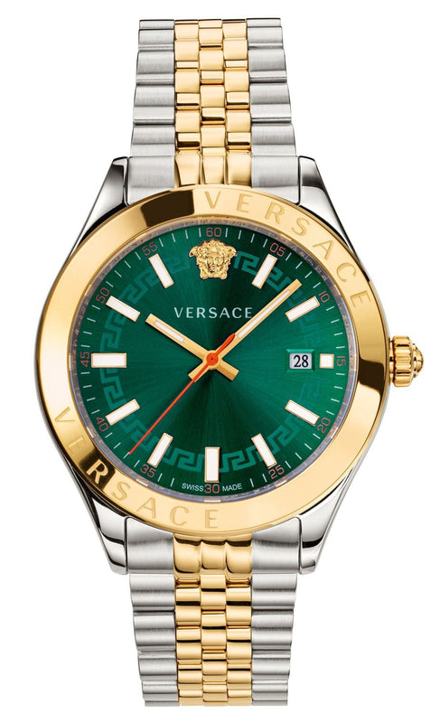 Versace Hellenyium Quartz Green Dial Two Tone Steel Strap Watch for Women - VEHU00420 Authentic Buy Shop Now