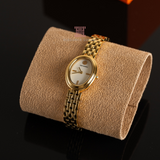 Tory Burch Oval White Dial Gold Steel Strap Watch for Women - TBW6032 Authentic Buy Shop Now