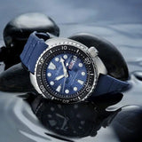 Seiko Prospex Deep Blue Batman Turtle Diver's Automatic Blue Dial Silver Steel Strap Watch for Men - SRPC25J1 Authentic Buy Shop Now