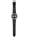 Emporio Armani Racer Chronograph Black Dial Black Leather Strap Watch for Men - AR11635 Authentic Buy Shop Now