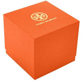 Tory Burch The Tory Chronograph White Dial Maroon Jacquard Strap Watch for Women - TBW1050 Authentic Buy Shop Now