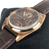 Emporio Armani Classic Chronograph Brown Dial Brown Leather Strap Watch for Men - AR0371 Authentic Buy Shop Now