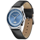 Lacoste Madrid Blue Dial Black Leather Strap Watch for Men - 2011034 Authentic Buy Shop Now