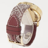 Tory Burch The Tory Chronograph White Dial Maroon Jacquard Strap Watch for Women - TBW1051 Authentic Buy Shop Now