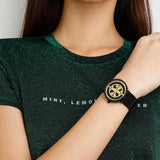 Tory Burch Reva Black Dial Black Steel Strap Watch for Women - TBW4039 Authentic Buy Shop Now