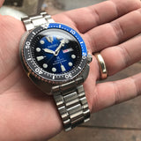 Seiko Prospex Deep Blue Batman Turtle Diver's Automatic Blue Dial Silver Steel Strap Watch for Men - SRPC25J1 Authentic Buy Shop Now