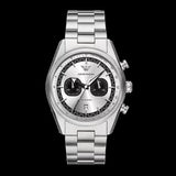 Emporio Armani Racer Chronograph Silver Dial Silver Steel Strap Watch for Men - AR11636 Authentic Buy Shop Now