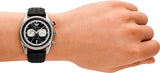 Emporio Armani Racer Chronograph Black Dial Black Leather Strap Watch for Men - AR11635 Authentic Buy Shop Now