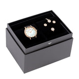 Emporio Armani Mia Mother of Pearl Dial Black Leather Strap Watch for Women - AR11598 Authentic Buy Shop Now