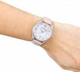 Emporio Armani Tazio Mother of Pearl Dial Pink Leather Strap Watch for Women - AR6133 Authentic Buy Shop Now