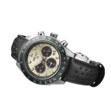 Seiko Prospex Speedtimer Solar Chronograph Ivory Dial Black Leather Strap Watch for Men - SSC943 Authentic Buy Shop Now