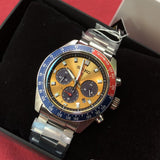 Seiko Prospex Solar Chronograph 1969 Re-interpretation Orange Dial Silver Steel Strap Watch for Men - SSC947 Authentic Buy Shop Now