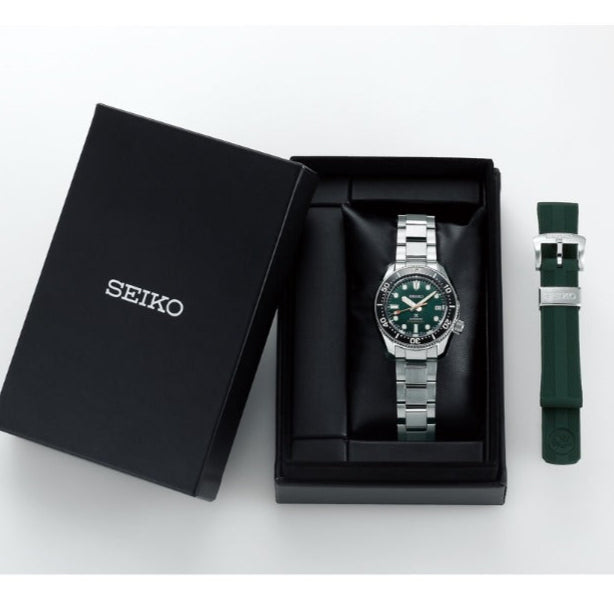 Seiko Prospex 140th Anniversary Limited Edition Automatic Scuba Divers Green Dial Silver Steel Strap Watch for Men - SPB207J1 Authentic Buy Shop Now
