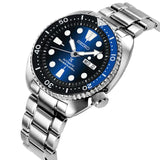 Seiko Prospex Deep Blue Batman Turtle Diver's Automatic Blue Dial Silver Steel Strap Watch for Men - SRPC25J1 Authentic Buy Shop Now