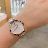 Emporio Armani Modern Mother of Pearl White Dial Rose Gold Steel Strap Watch for Women - AR11158 Authentic Buy Shop Now