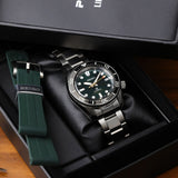 Seiko Prospex 140th Anniversary Limited Edition Automatic Scuba Divers Green Dial Silver Steel Strap Watch for Men - SPB207J1 Authentic Buy Shop Now