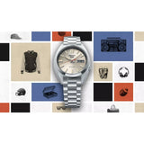 Seiko 5 Sports SNXS Series Automatic Beige Dial Silver Steel Strap Watch for Men - SRPK91K1 Authentic Buy Shop Now