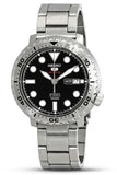 Seiko 5 Sports Automatic Black Dial Silver Steel Strap Watch for Men - SRPC61J1 Authentic Buy Shop Now