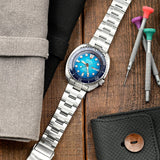Seiko Prospex US Special Edition Automatic Blue Dial Silver Steel Strap Watch for Men - SRPH59 Authentic Buy Shop Now