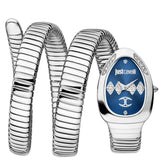 Just Cavalli Vezzoso Blue Dial Silver Steel Strap Watch for Women - JC1L230M0025 Authentic Buy Shop Now