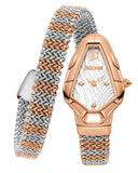 Just Cavalli Fiamma Silver Dial Two Tone Steel Strap Watch for Women - JC1L426M0065 Authentic Buy Shop Now