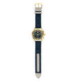 Tory Burch The Miller Chronograph Blue Dial Blue Jacquard Strap Watch for Women - TBW1038 Authentic Buy Shop Now