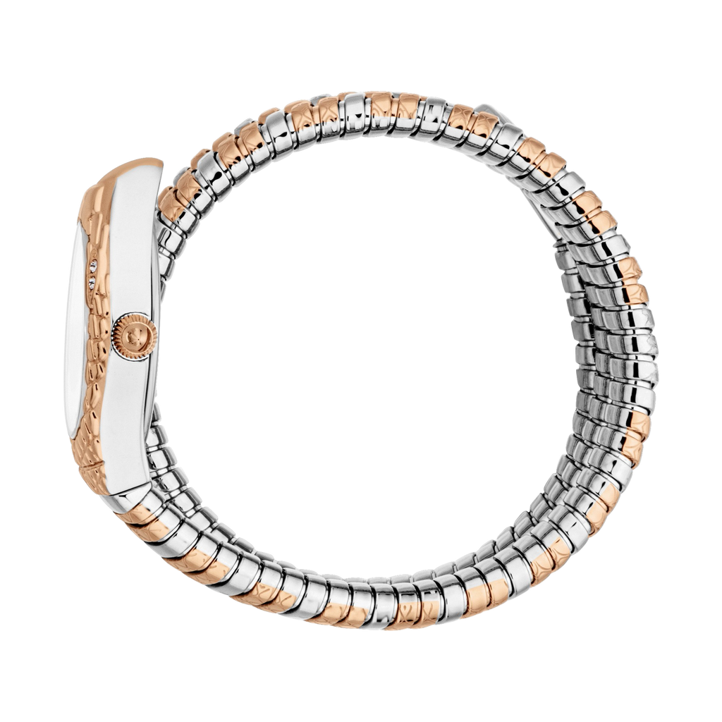 Just Cavalli Aurela White Dial Two Tone Steel Strap Watch for Women - JC1L374M0065 Authentic Buy Shop Now