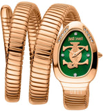 Just Cavalli Glam Evo 5 Green Dial Rose Gold Steel Strap Watch for Women - JC1L228M0055 Authentic Buy Shop Now