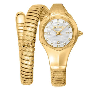 Just Cavalli Amalfi Silver Dial Gold Steel Strap Watch for Women - JC1L270M0025 Authentic Buy Shop Now