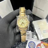Emporio Armani Federica Gold Dial Gold Steel Strap Watch for Women - AR11607 Authentic Buy Shop Now