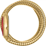 Just Cavalli Glam Evo 5 Red Dial Gold Steel Strap Watch for Women - JC1L228M0045 Authentic Buy Shop Now
