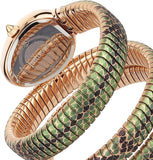 Just Cavalli Glam Snake Green Dial Multicolor Steel Strap Watch for Women - JC1L163M0265 Authentic Buy Shop Now