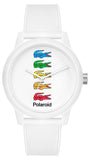 Lacoste 12.12 White Dial White Rubber Strap Watch for Men - 2011130 Authentic Buy Shop Now