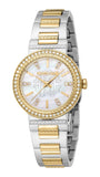Just Cavalli Donna Glam Mother of Pearl White Dial Two Tone Steel Strap Watch for Women - RC5L098M0055 Authentic Buy Shop Now
