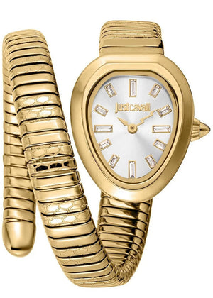 Just Cavalli Aversa Silver Dial Gold Steel Strap Watch for Women - JC1L222M0025 Authentic Buy Shop Now