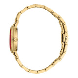 Just Cavalli Donna Glam Red Dial Gold Steel Strap Watch for Women - RC5L098M0035 Authentic Buy Shop Now