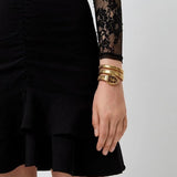 Just Cavalli Glam Evo 5 Red Dial Gold Steel Strap Watch for Women - JC1L228M0045 Authentic Buy Shop Now