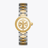Tory Burch Reva Gold Dial Two Tone Steel Strap Watch for Women - TBW4016 Authentic Buy Shop Now