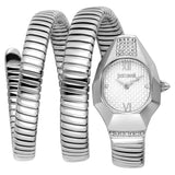 Just Cavalli Lunara Silver Dial Silver Steel Strap Watch for Women - JC1L397M0015 Authentic Buy Shop Now