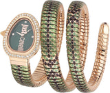 Just Cavalli Glam Snake Green Dial Multicolor Steel Strap Watch for Women - JC1L163M0265 Authentic Buy Shop Now