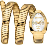 Just Cavalli Vezzoso White Dial Gold Steel Strap Watch for Women - JC1L230M0035 Authentic Buy Shop Now