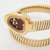Just Cavalli Lady Snake Red Dial Gold Steel Strap Watch for Women - JC1L249M0025 Authentic Buy Shop Now