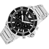 Emporio Armani World Explorer Black Dial Silver Steel Strap Watch for Men - AR11739 Authentic Buy Shop Now