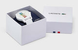 Lacoste 12.12 White Dial White Rubber Strap Watch for Men - 2011130 Authentic Buy Shop Now