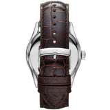Emporio Armani Classic Beige Dial Brown Leather Strap Watch for Men - AR0645 Authentic Buy Shop Now