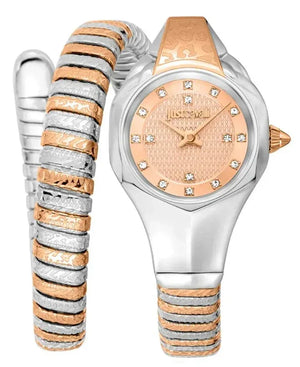 Just Cavalli Amalfi Rose Gold Dial Two Tone Steel Strap Watch for Women - JC1L270M0065 Authentic Buy Shop Now