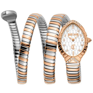 Just Cavalli Specchio Silver Dial Two Tone Steel Strap Watch for Women - JC1L323M0065 Authentic Buy Shop Now