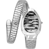 Just Cavalli Glam Evo 8 Black Dial Silver Steel Strap Watch for Women - JC1L225M0025 Authentic Buy Shop Now