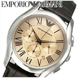 Emporio Armani Valente Chronograph Brown Dial Brown Leather Strap Watch For Men - AR1785 Authentic Buy Shop Now